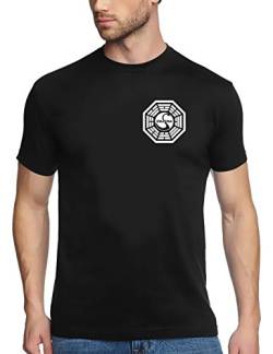 Coole Fun T-Shirts Lost Dharma Initiative t-Shirt, schwarz, Grösse: M von Coole-Fun-T-Shirts