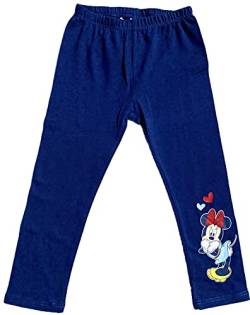 Coole-Fun-T-Shirts Minnie Mouse Leggings Grau und Navy Mädchen Hose Glitzer Mickey + Minnie Maus Leggins Set 3 4 5 6 7 8 9 10 Jahre Gr.98 104 110 116 128 (Navy, 110) von Coole-Fun-T-Shirts