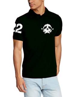 Coole Fun T-Shirts Skull 22 Poloshirt Deadhead Polo, Black, Grösse: L von Coole-Fun-T-Shirts
