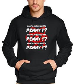 Coole-Fun-T-Shirts Sweatshirt Penny !? Knock Knock - Big Bang Theory ! Vintage Hoodie, schwarz, L, 10753_Schwarz_HOODIE_GR.L von Coole-Fun-T-Shirts