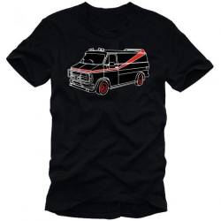 Coole-Fun-T-Shirts T-Shirt A-TEAM VAN - BUS, schwarz weit, XL, 10739_schwarz_VAN_GR.XL von Coole-Fun-T-Shirts