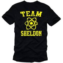Coole-Fun-T-Shirts T-Shirt Team Sheldon - Big Bang Theory ! Vintage, schwarz gelb, M von Coole-Fun-T-Shirts
