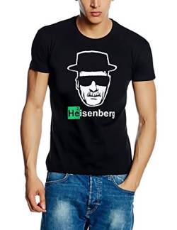 Coole-Fun-T-Shirts Uni Heisenberg Head Logo T-Shirt, Schwarz, M von Coole-Fun-T-Shirts