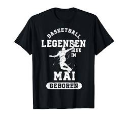 Basketball Legenden sind im Mai geboren Jungs Geburtstag T-Shirt von Coole Geburtstag Geschenkideen für Basketballer