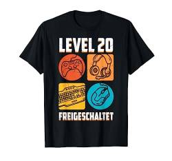 20 Geburtstag Junge Deko Gamer Zocker für 20 jährige Jungen T-Shirt von Coole Geschenkideen Geburtstag Gamer Junge