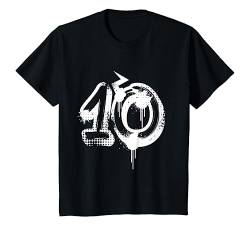 Kinder 10. Geburtstag Geschenk Kinder Jungs Mädchen Graffiti HIPHOP T-Shirt von Coole Graffiti Hip-Hop Geburtstagsgeschenkideen