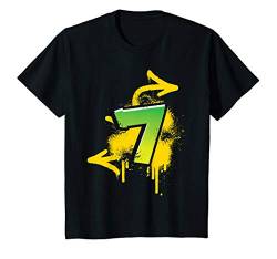 Kinder 7. Geburtstag Geschenk Kinder Jungs Mädchen Graffiti HIPHOP T-Shirt von Coole Graffiti Hip-Hop Geburtstagsgeschenkideen