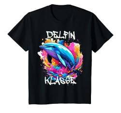 Kinder Cooler Delfin für Delfinklasse Grundschule, Klassentier T-Shirt von Coole Klassenshirts mit Maskottchen, Grundschüler