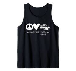 Peace Love Kastenwagen lustiges Wohnmobil Kastenwagen Tank Top von Coole Reise,Camper,Abenteuer,Abenteurshirts