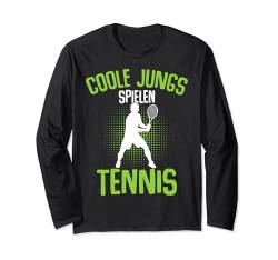 Coole Jungs spielen Tennis Tennisspieler Kinder Jungen Langarmshirt von Coole Tennisspieler Geschenkideen