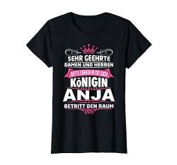 Anja Vorname Königin Geschenk Name Lustiger Spruch Witz T-Shirt von Coole Vorname Geschenke & Outfits