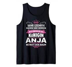 Anja Vorname Königin Geschenk Name Lustiger Spruch Witz Tank Top von Coole Vorname Geschenke & Outfits