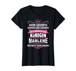 Damen Marlene Vorname Königin Geschenk Name Lustiger Spruch Witz T-Shirt von Coole Vorname Geschenke & Outfits