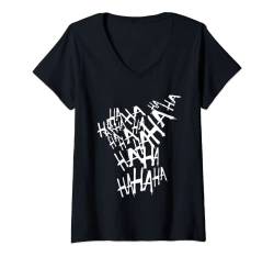 Damen HaHaHa Cooles Fun Joker T-Shirt mit V-Ausschnitt von Coole freche Sprüche Fun Shirt Factory