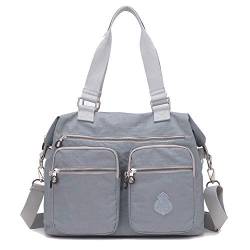 Coolives Damen Casual Handtasche mit Schultergurt Schultertasche Umhängetasche Crossbody Messenger Bag für Frauen Grau EINWEG von Coolives