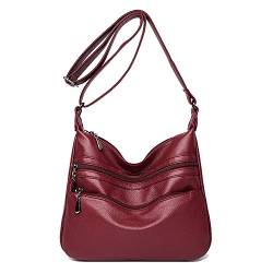 Coolives Damen Umhängetasche Casual Schultertasche Messenger Tasche Rotwein EINWEG von Coolives