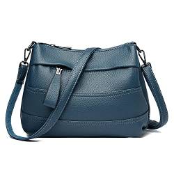 Coolives Damen Umhängetasche Handtasche aus PU-Leder Damentasche Mode Tasche Schultertasche Leichte Taschen Schultergurttasche für Frauen Mutter Elegante Damenhandtasche Blau von Coolives
