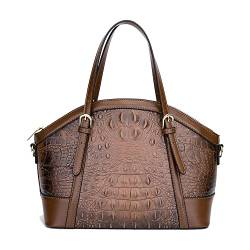 Coolives Damentasche Damen Henkeltasche aus PU-Leder mit Krokodilledermuster Vintage Handtasche Retro Tasche Umhängetasche Schultertasche Damenhandtasche Taschen für Frauen Mutter von Coolives