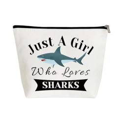 Coonoor Hai Liebhaber Geschenk für Mädchen, Makeup Tasche Hai Geschenk, Geburtstagsgeschenke für Hai Liebhaber Mädchen, Geschenk Kosmetiktasche Abschlussgeschenke für Tochter (Shark) von Coonoor