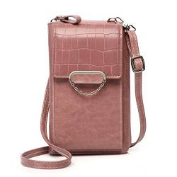 Coopay Handytasche zum Umhängen Damen, Klassisch Handy Umhängetasche mit Geldbörse Kartenfächer Verstellbar Abnehmbar Schultergurt, Multifunktion Kleine Crossbody Bag Passt Handy unter 6,7" (Rosa) von Coopay