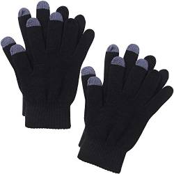 Cooraby 2 Paar Männer oder Frauen Winter Touchscreen Magic Gloves Warme Strickhandschuhe Tippen Texthandschuhe von Cooraby