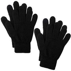 Cooraby 2 Paar Winter Magic Gloves Classic Strick Warme Handschuhe Zubehör für Mann, Frau oder Teens von Cooraby