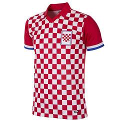 Copa Herren Croatia 1992 Football T-Shirt mit Retro-Fußballkragen, rot/weiß, M von Copa
