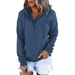 Pullover Damen schwarz, Hoodie Damen Rollkragenpullover Langarm Gestreifter Hoodie Damen Hoodie Reißverschluss Einfarbig Hoodie Pullover Mit Taschen Sweatshirt Mit Kordelzug Hoodie Locker Herbst von Copelsie