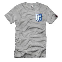 4 Einsatzkontingent KFOR Kosovo NATO Einsatz Balkan Bundeswehr T-Shirt#39065, Größe:L, Farbe:Grau von Copytec