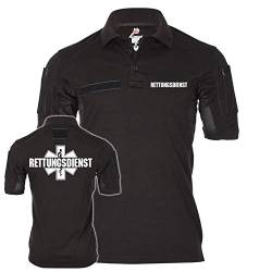 Copytec Tactical Polo Rettungsdienst Sanitäter Artz Notarzt Artzhelfer Assistent Hemd Feuerwehr Uniform Bekleidung #22237, Größe:M, Farbe:Schwarz von Copytec