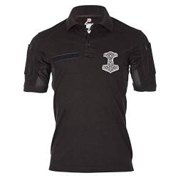 Copytec Tactical Poloshirt Alfa Thorshammer Vikings Donnergott Germanen #19368, Größe:XXL, Farbe:Schwarz von Copytec