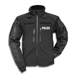 Copytec Tactical Softshell Jacke Polizei Behörde Einsatzkleidung Dienst Kommissar #30190, Größe:3XL, Farbe:Schwarz von Copytec