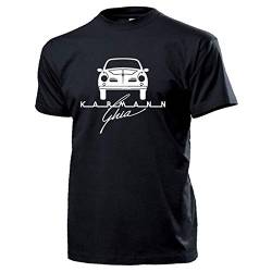 Karmann GHIA Logo Wappen Auto PKW Oldtimer Wolfsburg Osnabrück - T Shirt #16338, Größe:XXL, Farbe:Schwarz von Copytec