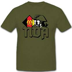 NVA Soldaten Und Wappen DDR Militär Abzeichen - T Shirt #7554, Größe:L, Farbe:Oliv von Copytec