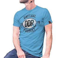 Original DDR Produkt 1979 Wartburg Datsche Kombinat Ostblech Ossi T Shirt #27460, Größe:XL, Farbe:Hellblau von Copytec