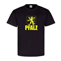 Pfalz die Besten Pfälzer Wappen Pfalz RP Löwe Abzeichen Emblem - T Shirt #18315, Größe:XXL, Farbe:Schwarz von Copytec