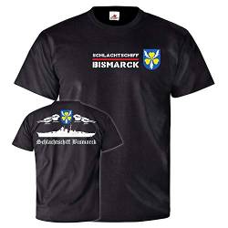 Schlachtschiff Bismarck Schiff Besatzung Crew Truppe - T Shirt #25751, Größe:XL, Farbe:Schwarz von Copytec