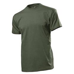 T-Shirt Oliv Männer Herren Hemd Rundhals 100% Baumwolle Ringspinn Single-Jersey 185 g-m² #12817, Größe:XL, Farbe:Oliv von Copytec