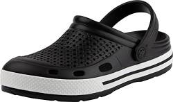 Coqui Lindo Clog Unisex Freizeitclog Gartenclog Hausschuhe Black/White EUR 44 von Coqui