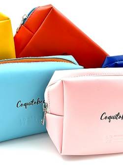 COQUITOBEAUTY Unisex Kulturtasche für jedes Alter, sehr vielseitig, ideal für Reisen, Strand, fünf Farben zur Auswahl, ausgezeichnetes Handpflegeetui, wasserdicht, schönes Design, sehr weich, Rosa, von Coquitobeauty