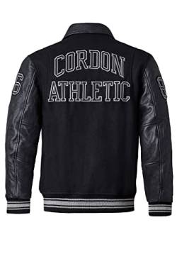 Cordon Sport Herren College Lederjacke Bronx (as3, alpha, l, regular, regular, pure black) von Cordon Sport