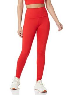 Core 10 Damen Bequeme Yoga-Leggings hohe Taille volle Länge 68,6 cm, Kräftiges Mohnrot, S von Core 10