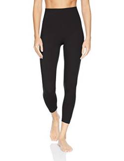 Core 10 Damen Second Skin Yoga-Crop-Leggings hohe Taille 61 cm 7/8-Länge, Schwarz, L von Core 10