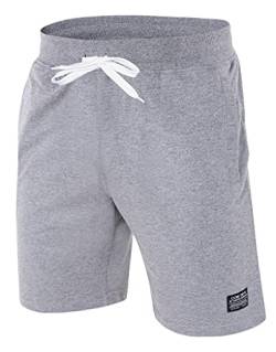 Core Department Kurze Hose Herren I Herren Shorts I Bermuda Shorts Herren mit Seitentaschen und Reißverschluss und Tunnelzug I Herren Shorts für Heim und Freizeit Grau Gr. XL von Core Department