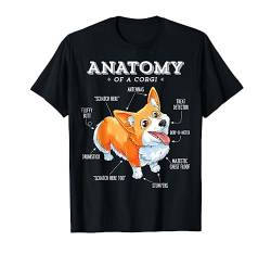 Anatomy of a Corgi T-Shirt Funny Corgis Hund Puppy Shirt Tee von Corgi DU Clothing