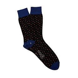 Corgi Luxuriöse Baumwollsocken für Herren, von Royal Warrant, Zeichen der Qualität, Größe 39-46, Geschenke für Männer, handgefertigt in Großbritannien, Königsblau/Schwarz, S/M von Corgi