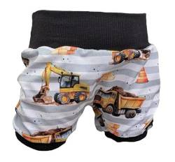 Corileo Baby/Kinder Shorts Kurze Pumphose Baustellen Fahrzeuge Sommer Jogger Gr. 50-104 Größe 86/92 von Corileo