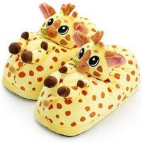 Corimori Witizige Plüsch-Hausschuhe Giraffe "Theo" Plüsch Hausschuhe (Packung, Geschenk) Kinder, Erwachsene, Jungen, Mädchen, Damen, Herren, süß, flauschig, EU Einheitsgröße 34-44 von Corimori