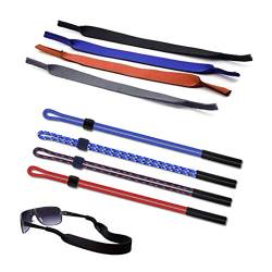 Coriver 8 Pack Brillenband Sport, 4 Stück Brillenband Neopren Elastic Cord, 4 Stück Brillenhalter Brillenbänder, Anti-Rutsch Brillen Band für Kinder Herren Damen Sport Brillen und Sonnenbrillen von Coriver