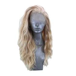 Haar Damenperücke Kostümparty Cosplay Haarteile lockige gewellte blonde Perücke Lockige Perücke Echthaar von Corlidea